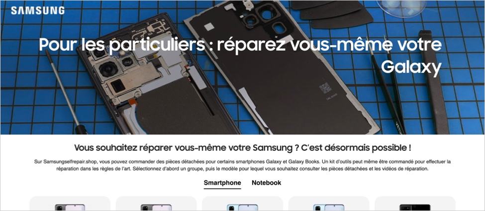 La boutique d’autoréparation de Samsung ouvre en France